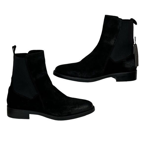 Emanuele Crasto Chelsea Boot Black Woman’s Distressed Suede SZ 9.5 Italy NEW - Picture 3 of 9